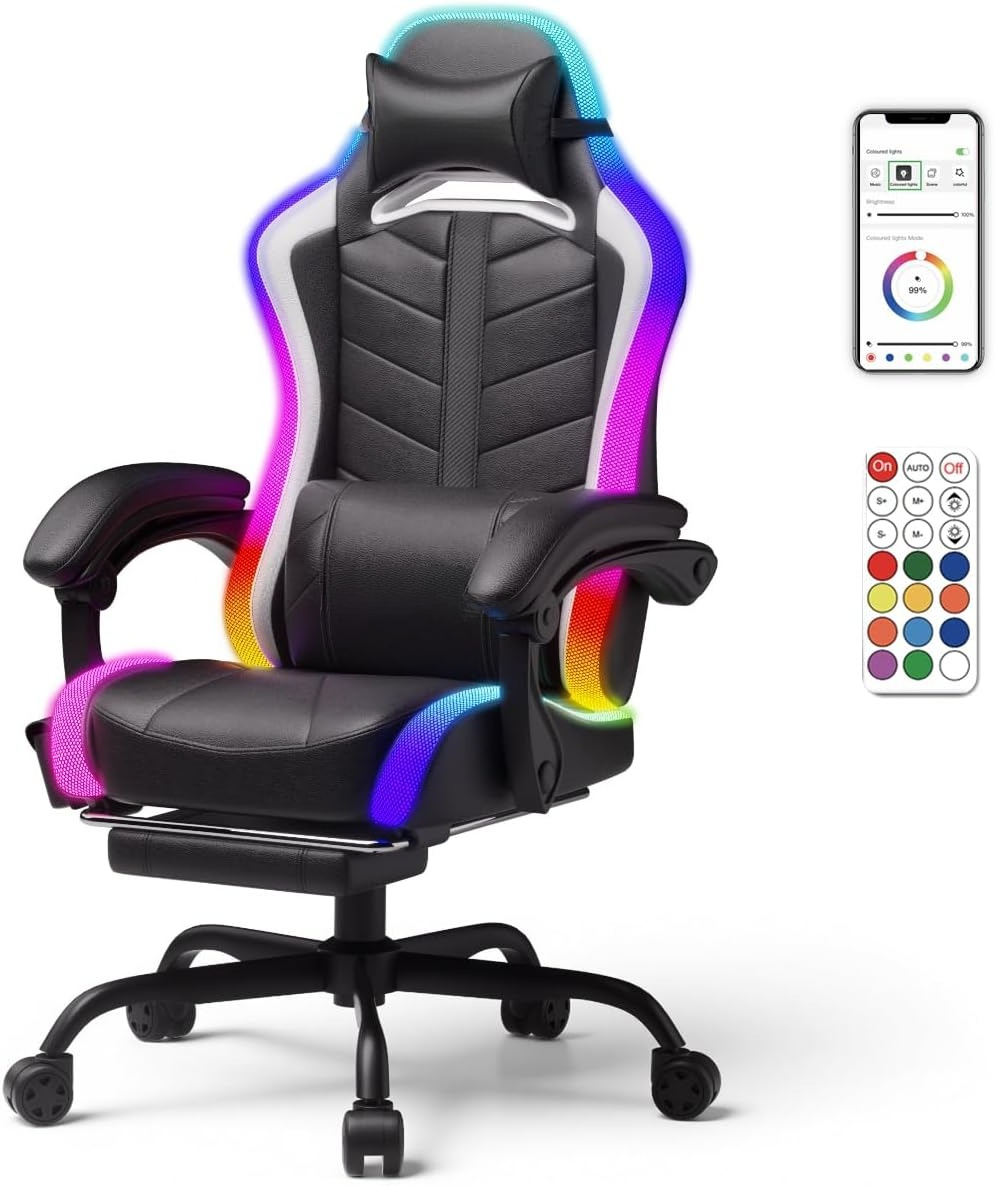 Gaming Speaker - Krzesło gamingowe Premium ze skóry PU,