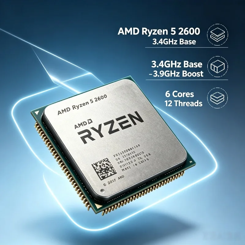 Pc Gaming Entry Level - Uniwersalny procesor AM4 Ryzen 5 2600