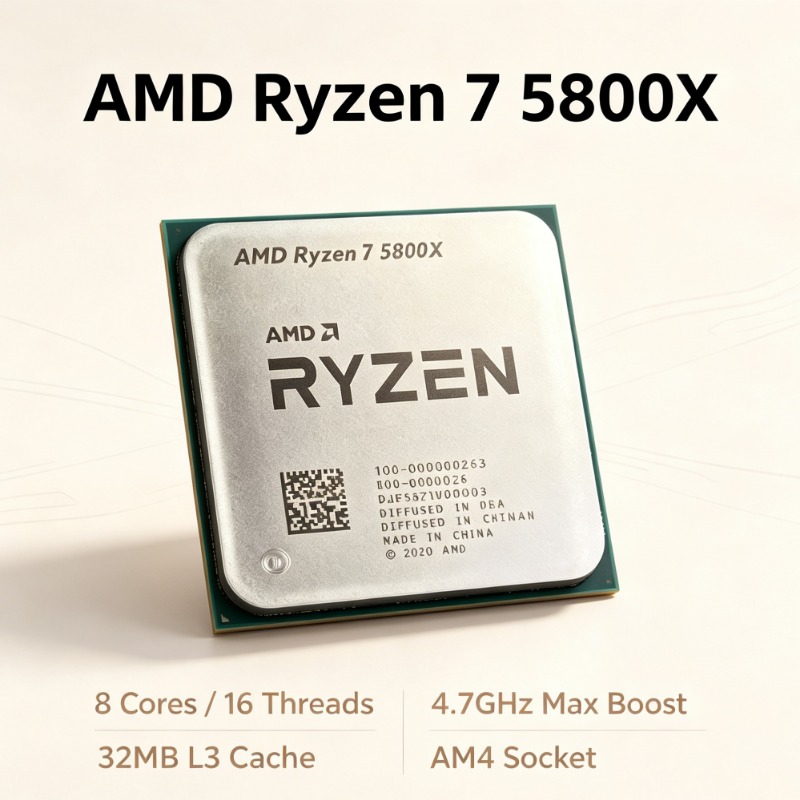 Pc Gaming Desktop - Procesor stacjonarny R7 5800X, maksymalna częstotliwość