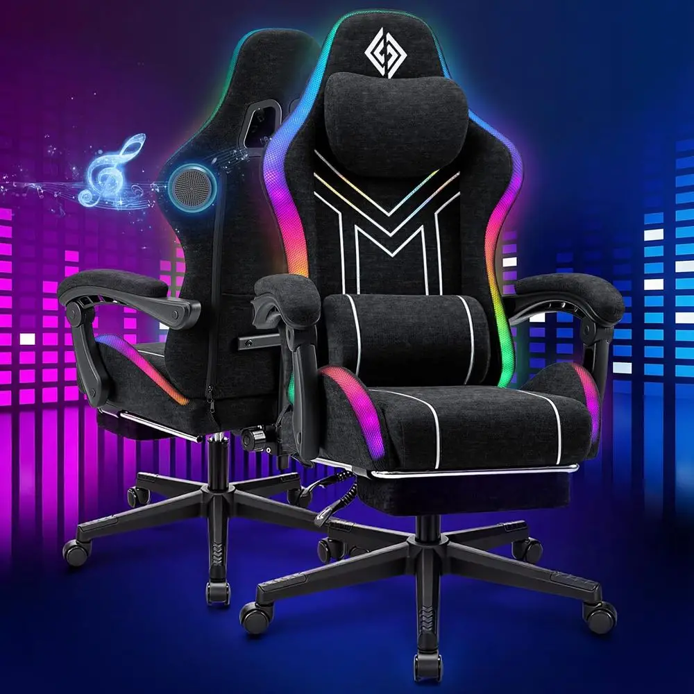 Gaming Speaker - Ergonomiczne rozkładane krzesło gamingowe z synchronizacją