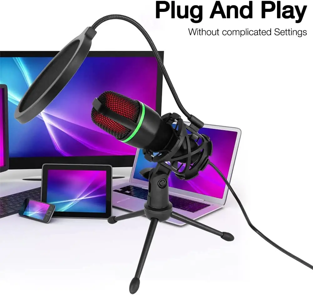 Mikrofon pojemnościowy USB prz – Pc Gaming Live Streaming recenzja i cena