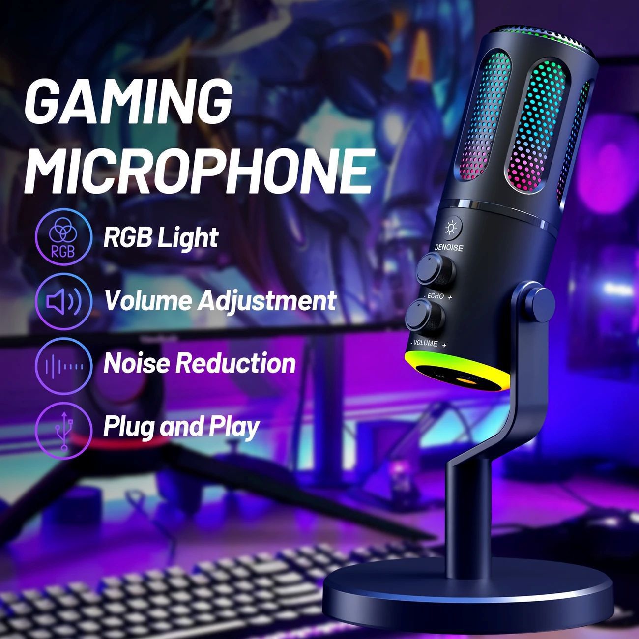 Mikrofon USB do gier SU8 dla P – Pc Gaming Live Streaming recenzja i cena