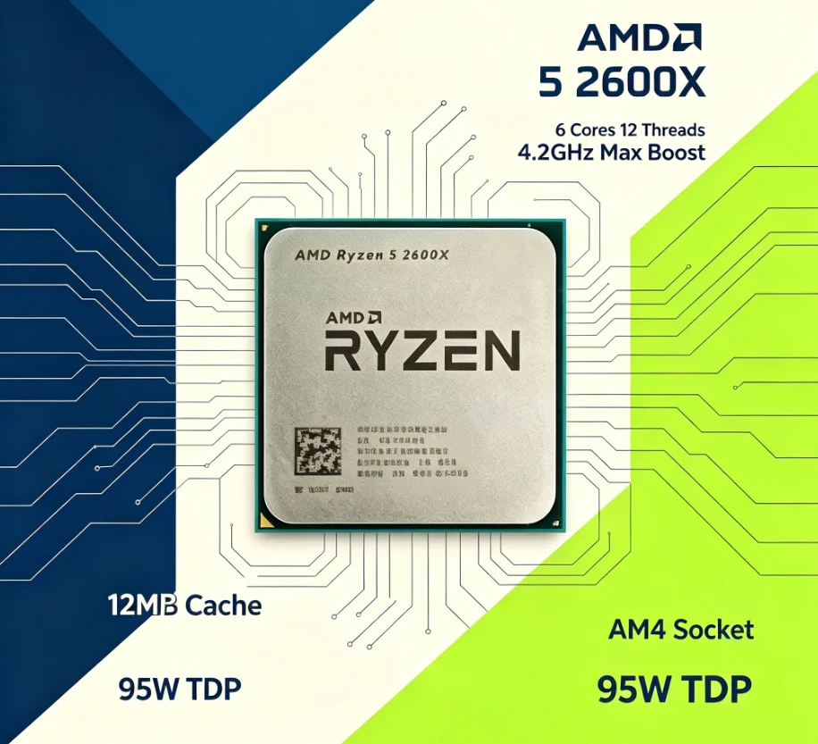 Procesor AMD R5 2600X 12nm AM4 – Pc Gaming Desktop recenzja i cena